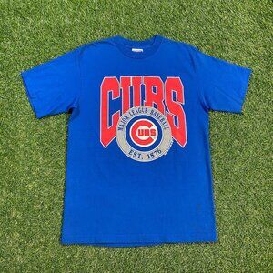 Vintage Chicago Cubs T Shirt Tee Trench Made USA MLB Baseball Wrigl Shirt